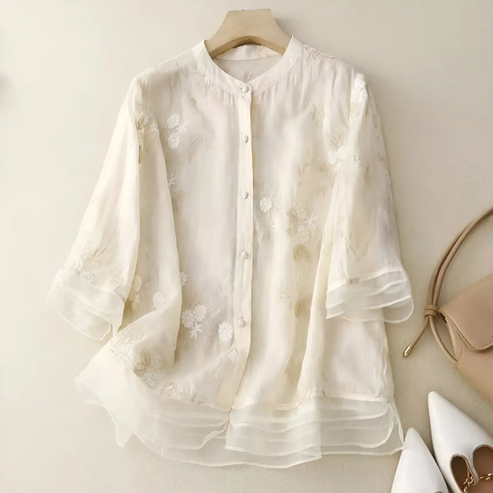 Lina - Embroidered Cotton Top