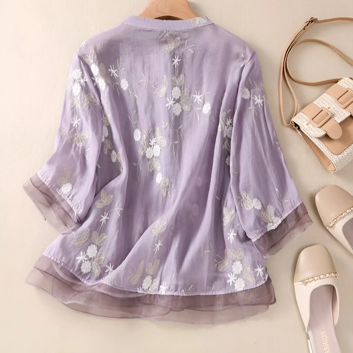 Lina - Embroidered Cotton Top