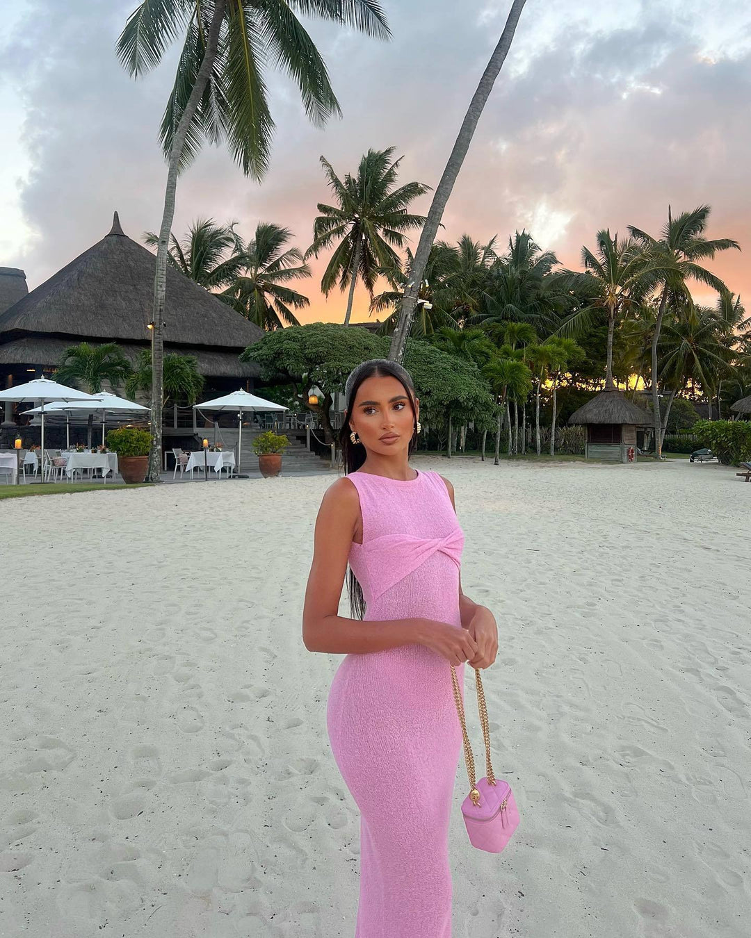 Mika | Round Neck Knitted Maxi Dress